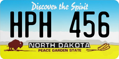 ND license plate HPH456