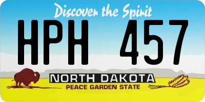 ND license plate HPH457
