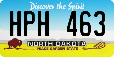 ND license plate HPH463