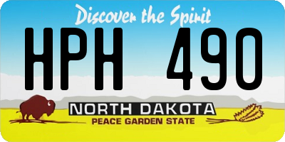 ND license plate HPH490
