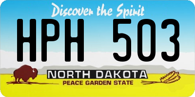 ND license plate HPH503