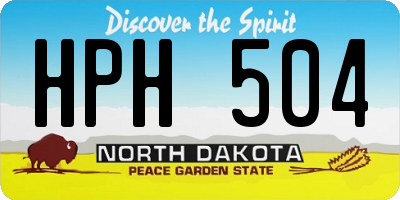 ND license plate HPH504