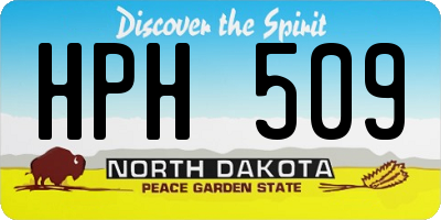ND license plate HPH509