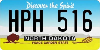ND license plate HPH516
