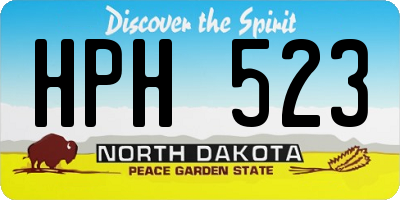 ND license plate HPH523