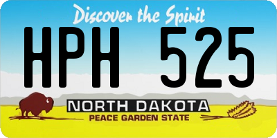 ND license plate HPH525