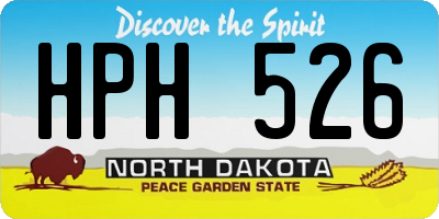 ND license plate HPH526