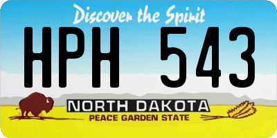 ND license plate HPH543