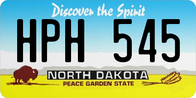 ND license plate HPH545