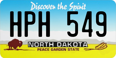 ND license plate HPH549