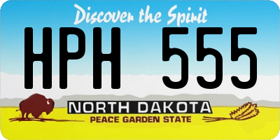 ND license plate HPH555
