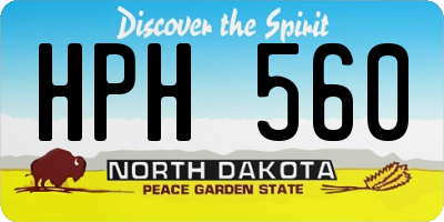 ND license plate HPH560