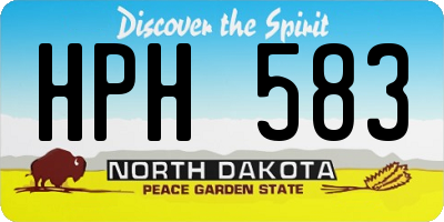 ND license plate HPH583