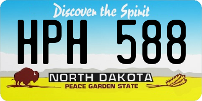 ND license plate HPH588