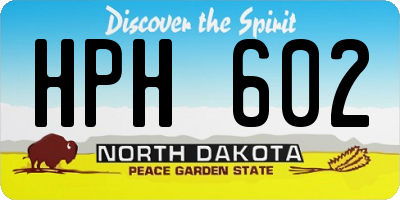 ND license plate HPH602