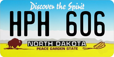ND license plate HPH606