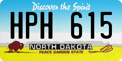 ND license plate HPH615