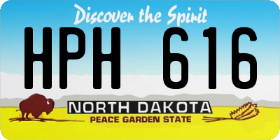 ND license plate HPH616