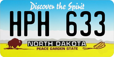 ND license plate HPH633
