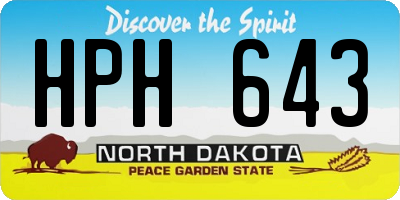ND license plate HPH643