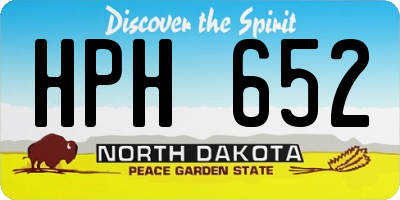 ND license plate HPH652