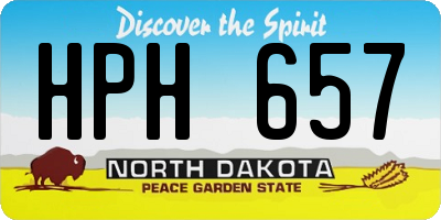 ND license plate HPH657