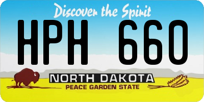 ND license plate HPH660