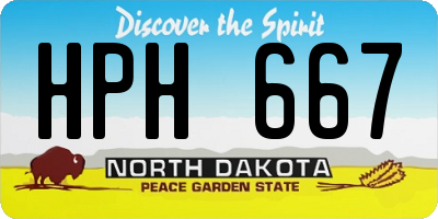 ND license plate HPH667