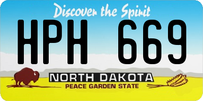 ND license plate HPH669