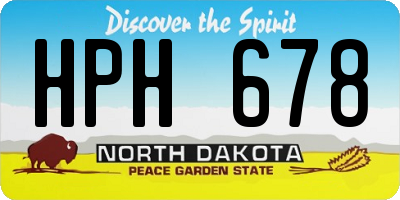 ND license plate HPH678