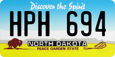 ND license plate HPH694
