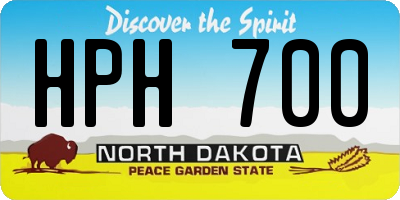 ND license plate HPH700