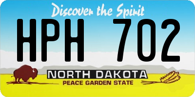 ND license plate HPH702