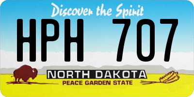 ND license plate HPH707