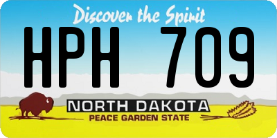 ND license plate HPH709