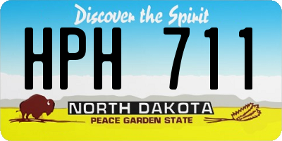 ND license plate HPH711