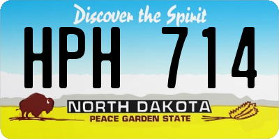 ND license plate HPH714