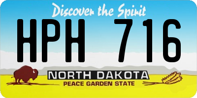ND license plate HPH716