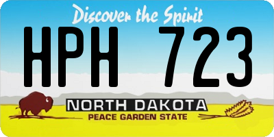 ND license plate HPH723