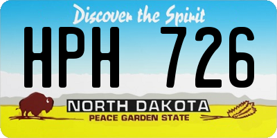 ND license plate HPH726