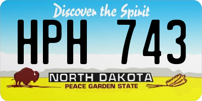 ND license plate HPH743