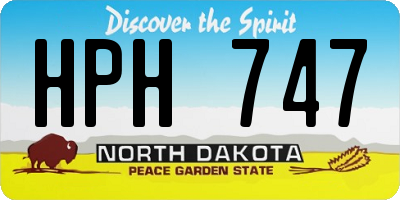 ND license plate HPH747