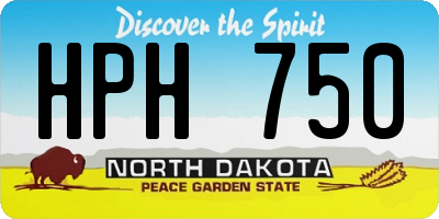 ND license plate HPH750