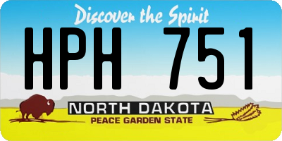 ND license plate HPH751