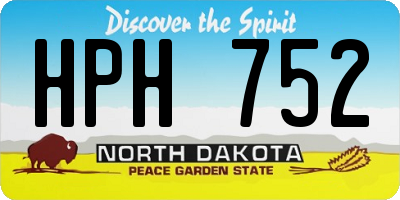 ND license plate HPH752