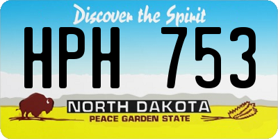 ND license plate HPH753