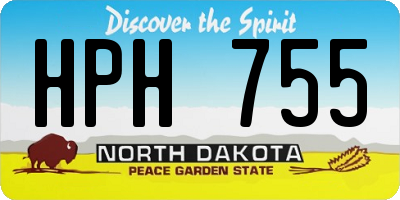 ND license plate HPH755