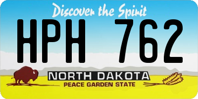 ND license plate HPH762