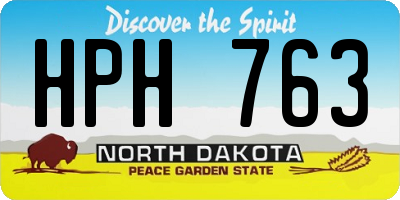 ND license plate HPH763