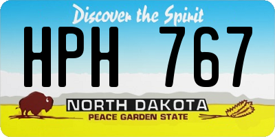 ND license plate HPH767